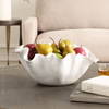 Ruffle White Bloom Bowl, Decorative Tray by Uttermost, 15.5" width x 7" height x 14" depth thumbnail 2