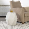 Volker White Geometric Accent Table, Furniture by Uttermost, 18" width x 18" height x 15.6" depth thumbnail 2