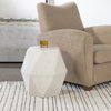 Volker White Geometric Accent Table, Side & End Table by Uttermost, 18" width x 18" height x 15.6" depth thumbnail 2