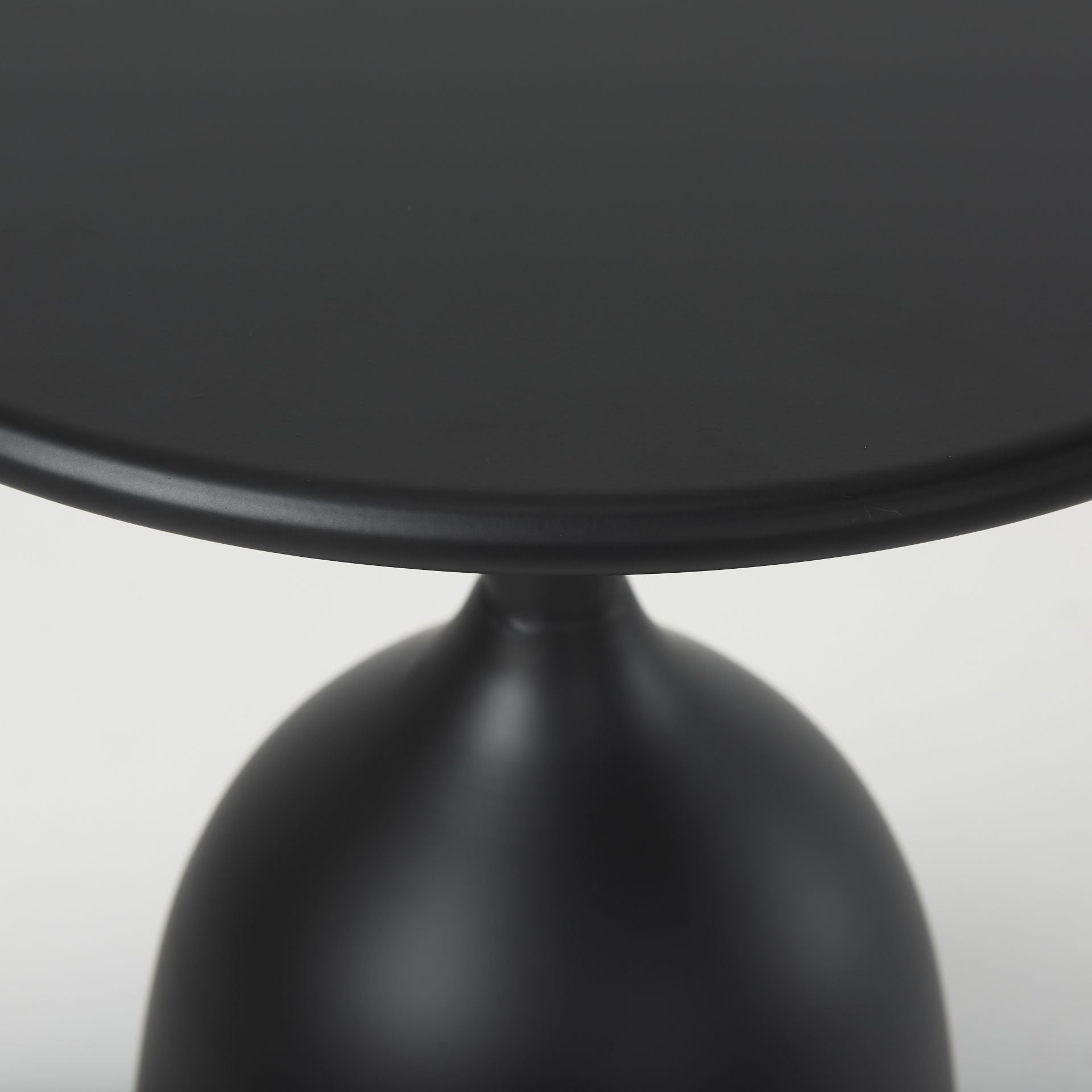 Talulla  Matte Black Metal Accent Table, Side & End Table by Mercana, 16.54" length x 16.54" width x 19.69" height View 4