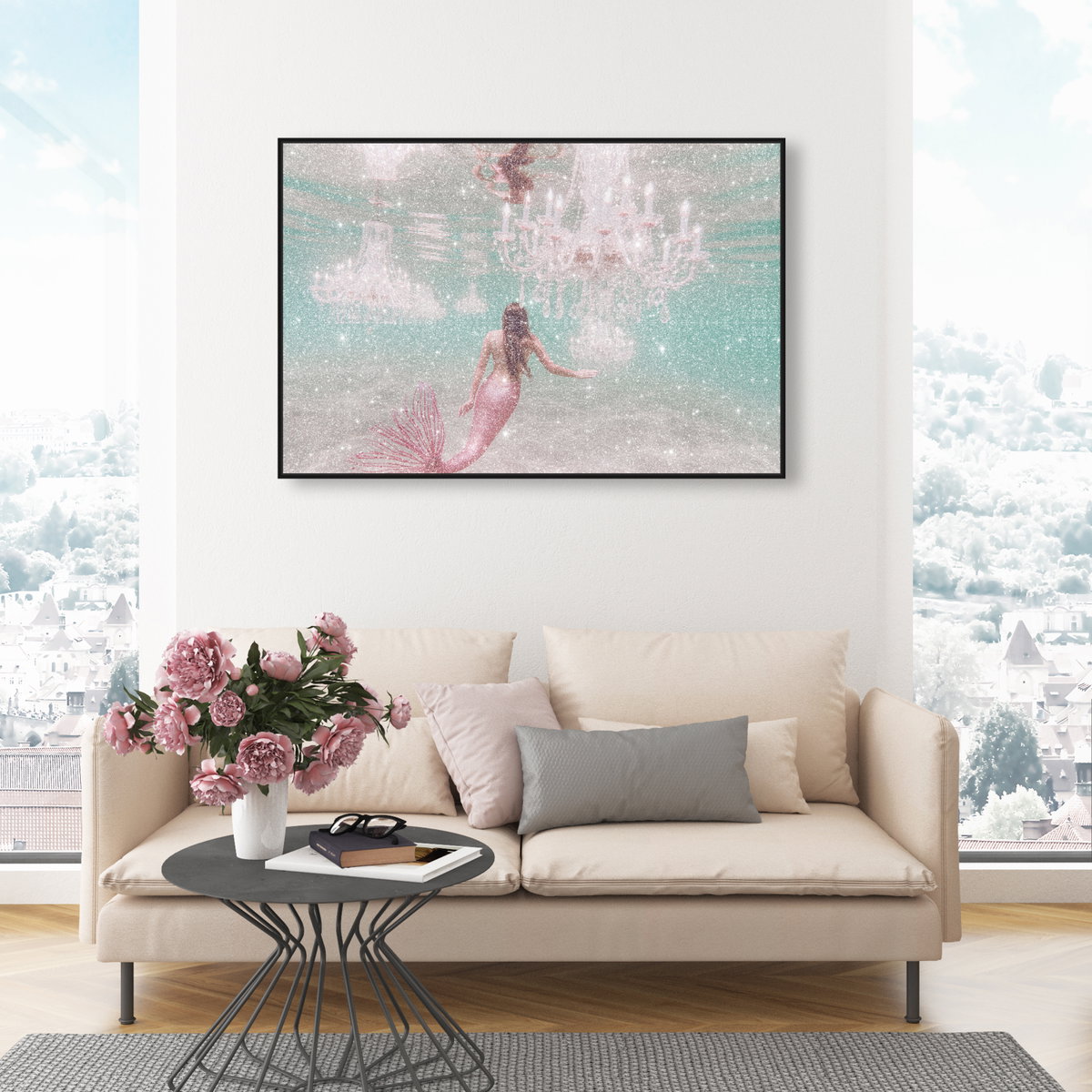 Lost City of Mermaids II (Diamond Dust), Art by Oliver Gal,  45x30 View 3