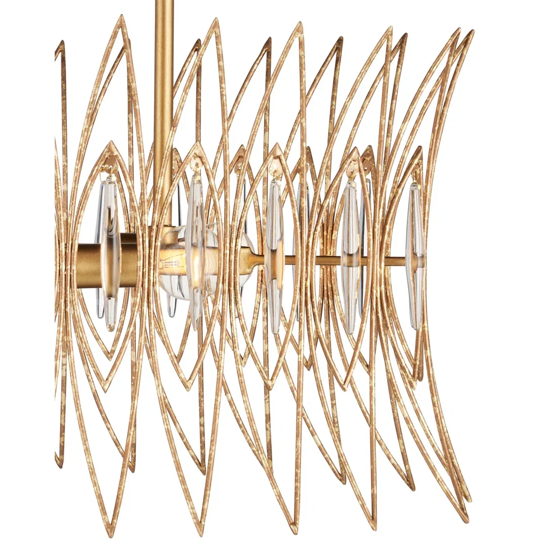 Marquise 8 - Light Chandelier, by Currey and Company, 40" width x 16.75" height x 17.5" depth View 3