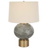 Lunia Gray Glass Table Lamp, by Uttermost, 17" width x 25" height x 17" depth thumbnail 1