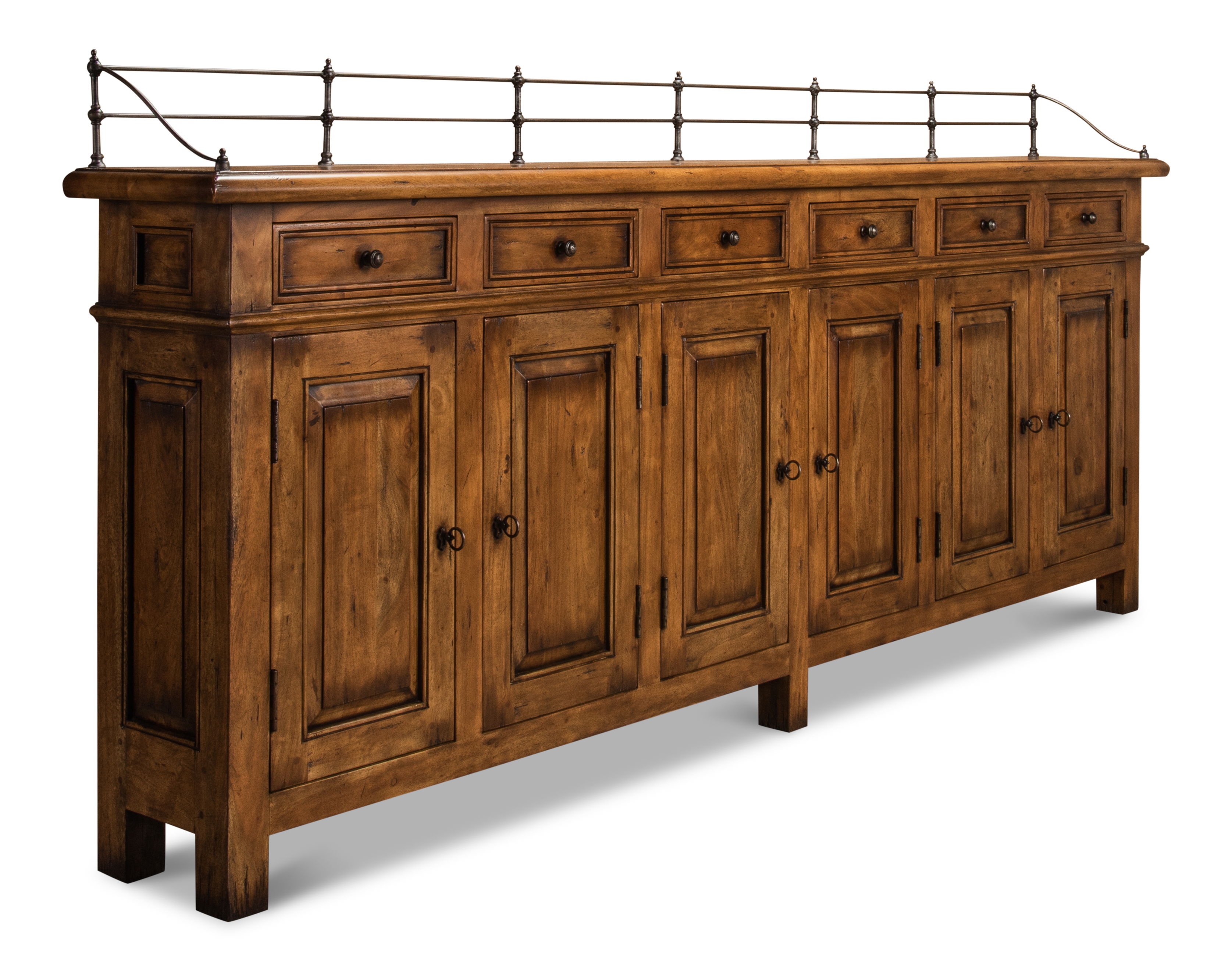 Covent Gardens Sideboard, Fruitwood, Cabinets & Sideboard by Sarreid, 96" length x 12" width x 43" height View 1