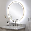 Crofton Lighted Brass Round Mirror thumbnail 5