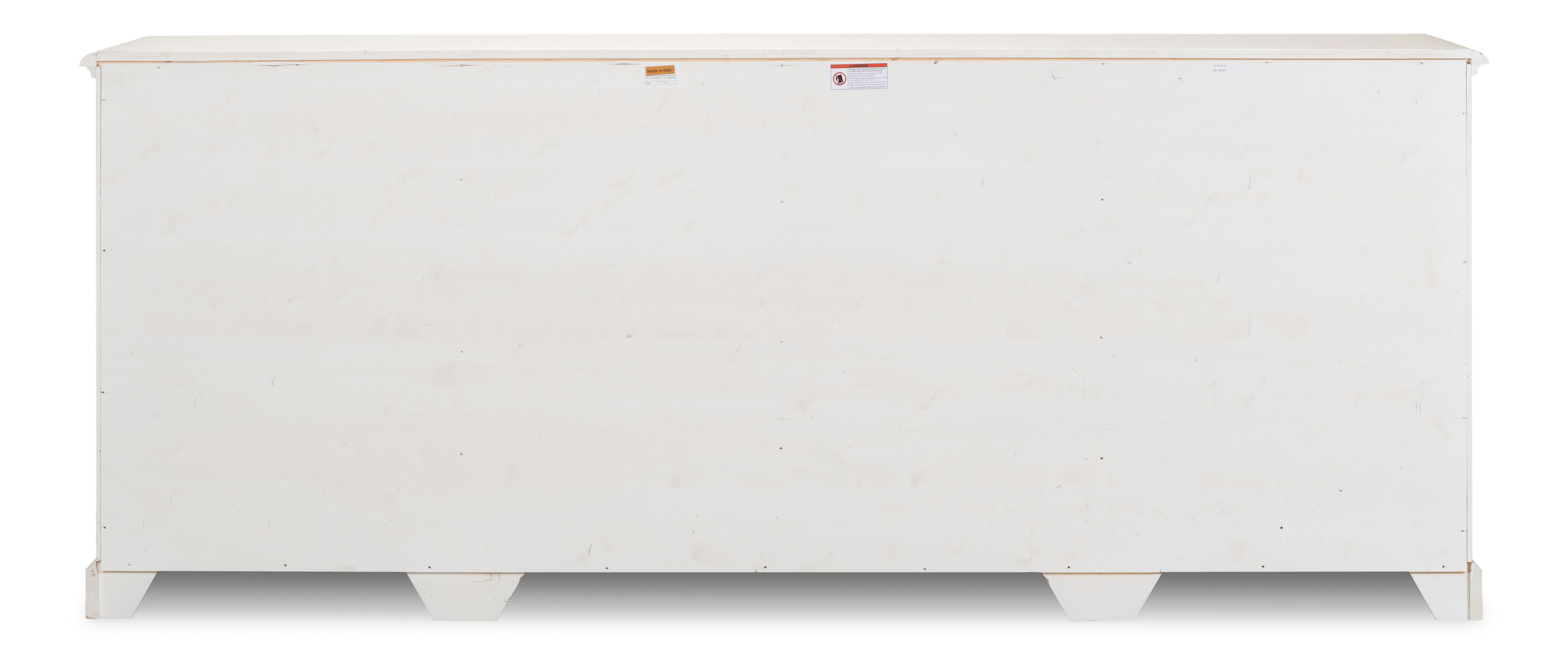 Crested Wall Cabinet White/White Finish large image 