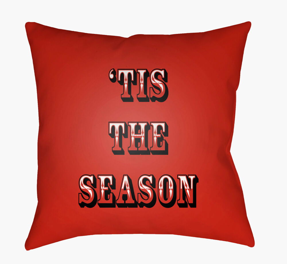 Tis The Season II Accent Pillow, Decorative Pillow by Surya, 18" length x 18" width