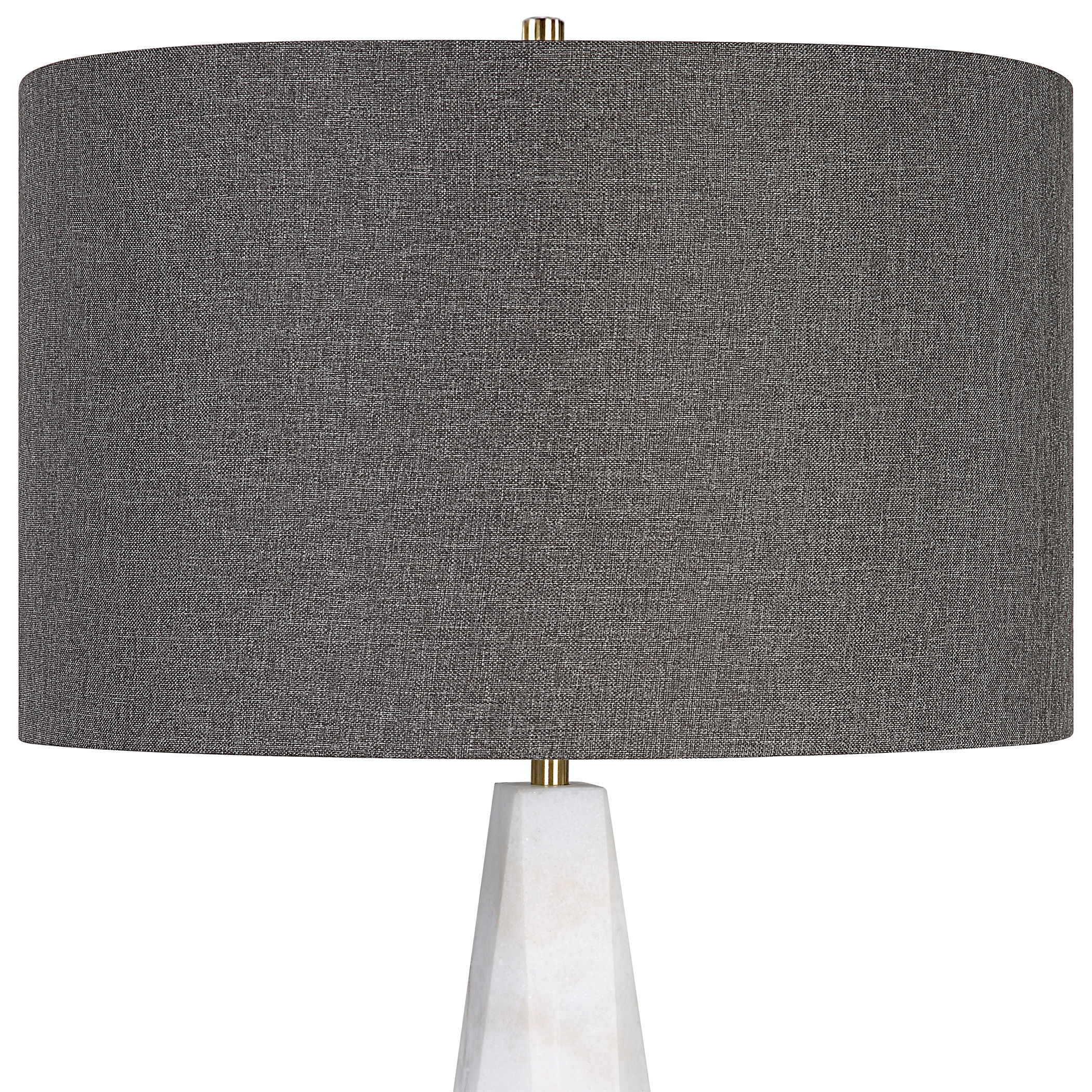 Citadel White Marble Table Lamp large image 