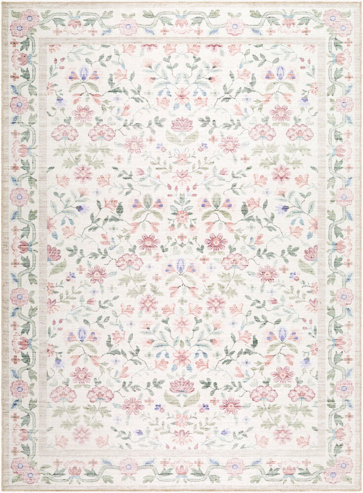 Thistle Machine Woven Rug, by Surya, 9'0.27" length x 6'6.74" width