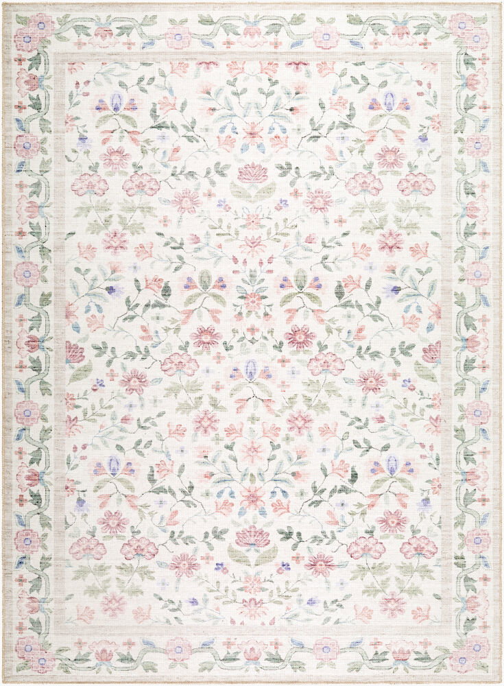 Thistle Machine Woven Rug, by Surya, 9'0.27" length x 6'6.74" width