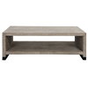 Bosk White Washed Coffee Table, by Uttermost, 53.87" width x 18.12" height x 29.87" depth thumbnail 1