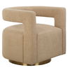 Grounded Modern Swivel Chair, Furniture by Uttermost, 28" width x 28" height x 30" depth thumbnail 5