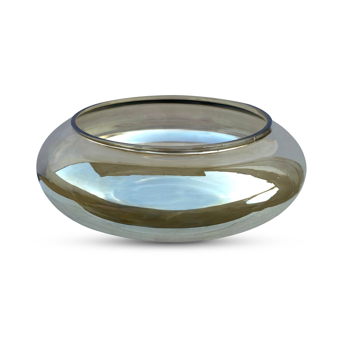 Polene Glass Bowl Small Smoky Brown, Decorative Bowl by Moe's Home, 8" width x 3.5" height x 8" depth View 1