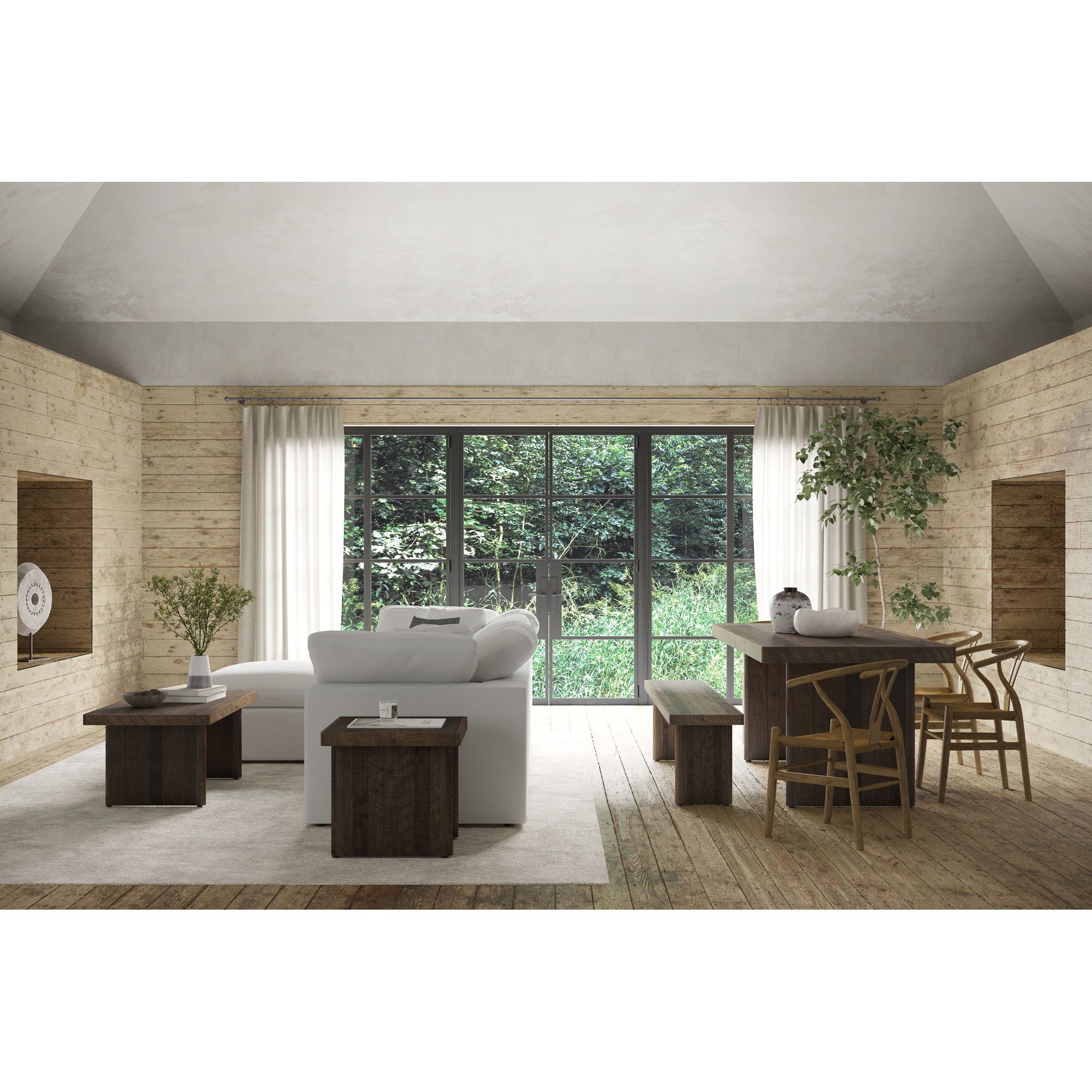 Monterey Coffee Table Aged Brown, by Moe's Home, 47" width x 18" height x 23.5" depth View 8