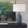 Bixby Blue Table Lamp, by Uttermost, 17" width x 28.5" height x 17" depth thumbnail 2