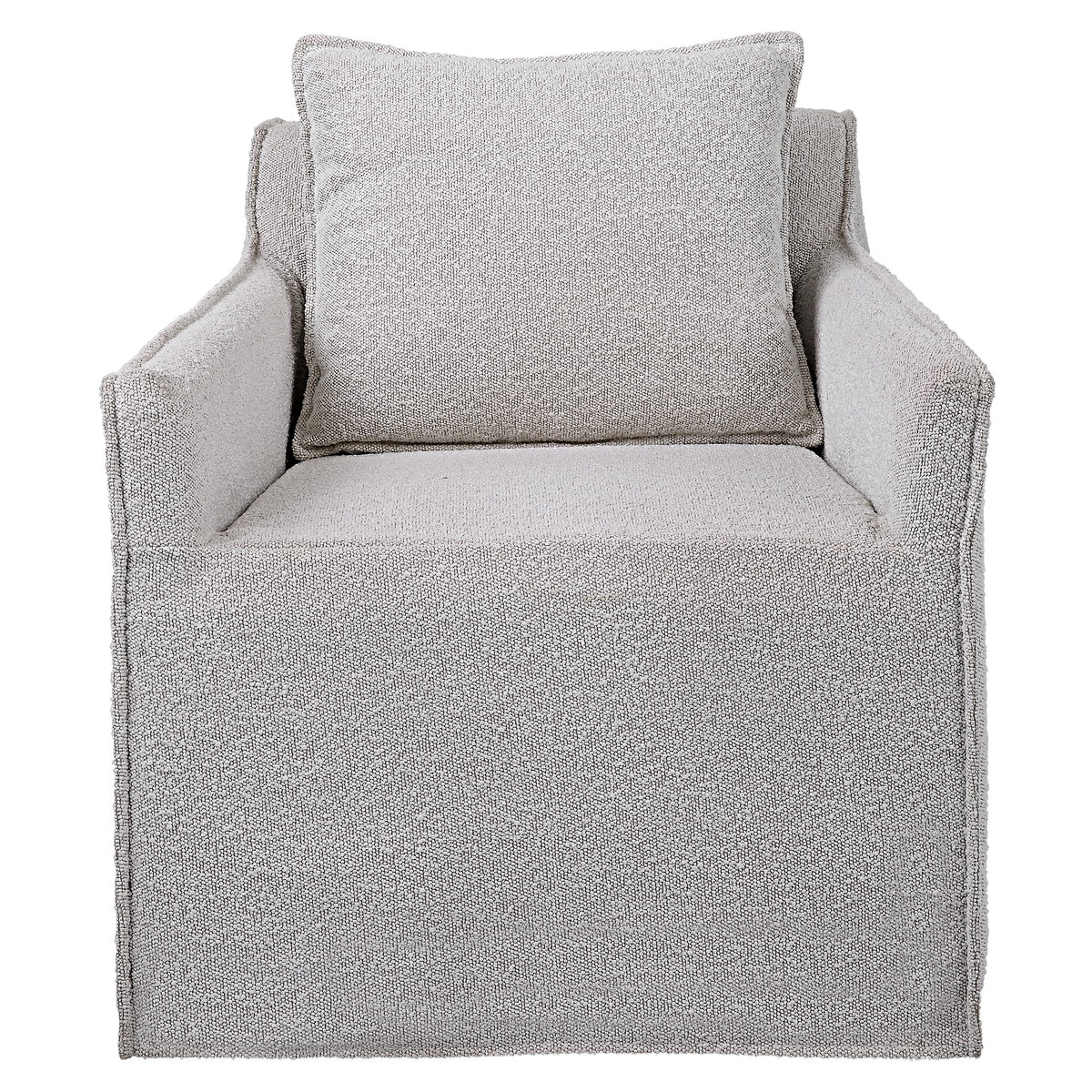 Welland Gray Swivel Chair, Accent Chair by Uttermost, 27.5" width x 28.5" height x 33.5" depth View 1
