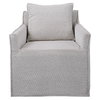 Welland Gray Swivel Chair, Accent Chair by Uttermost, 27.5" width x 28.5" height x 33.5" depth thumbnail 1