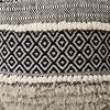 Darika  Black/White/Gray Cotton Pouf, Ottoman by Mercana, 16" length x 16" width x 16" height thumbnail 9