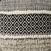Darika  Black/White/Gray Cotton Pouf, Ottoman by Mercana, 16" length x 16" width x 16" height thumbnail 9