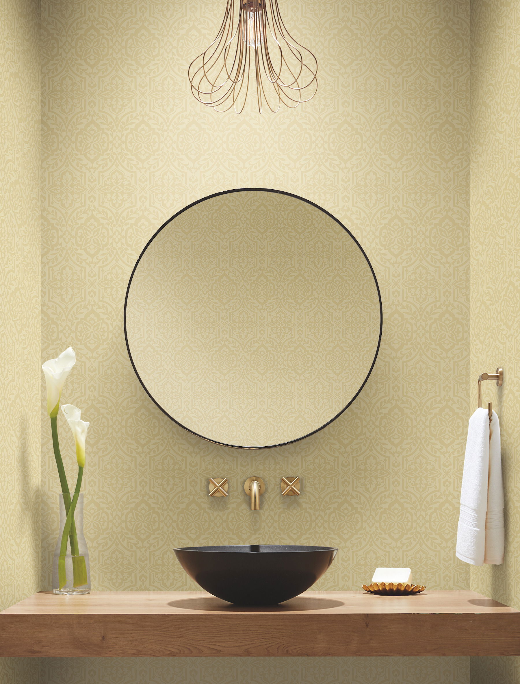 Cathedral Damask Gold Wallpaper large image 