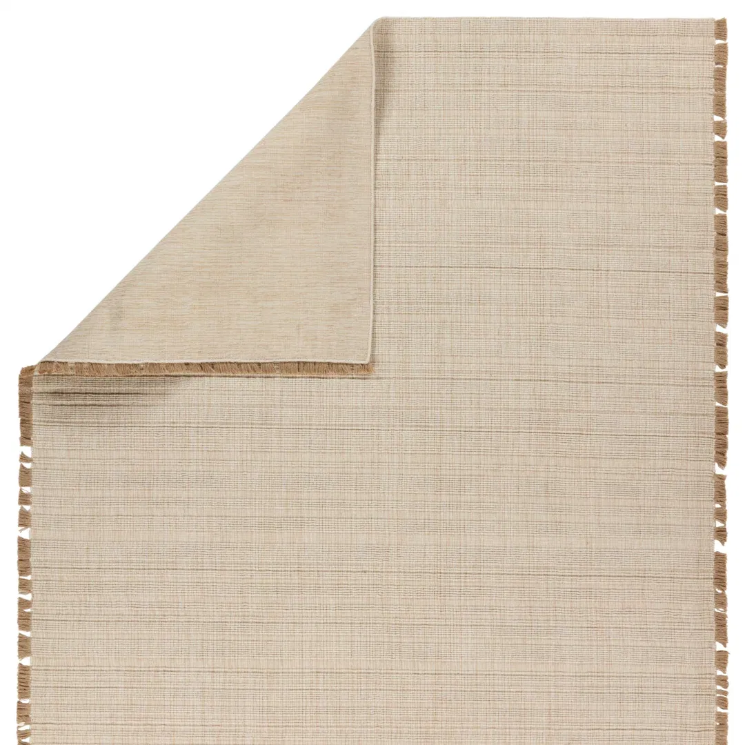 Bandera Handmade Solid Cream/Beige Area Rug (8'X10') large image 