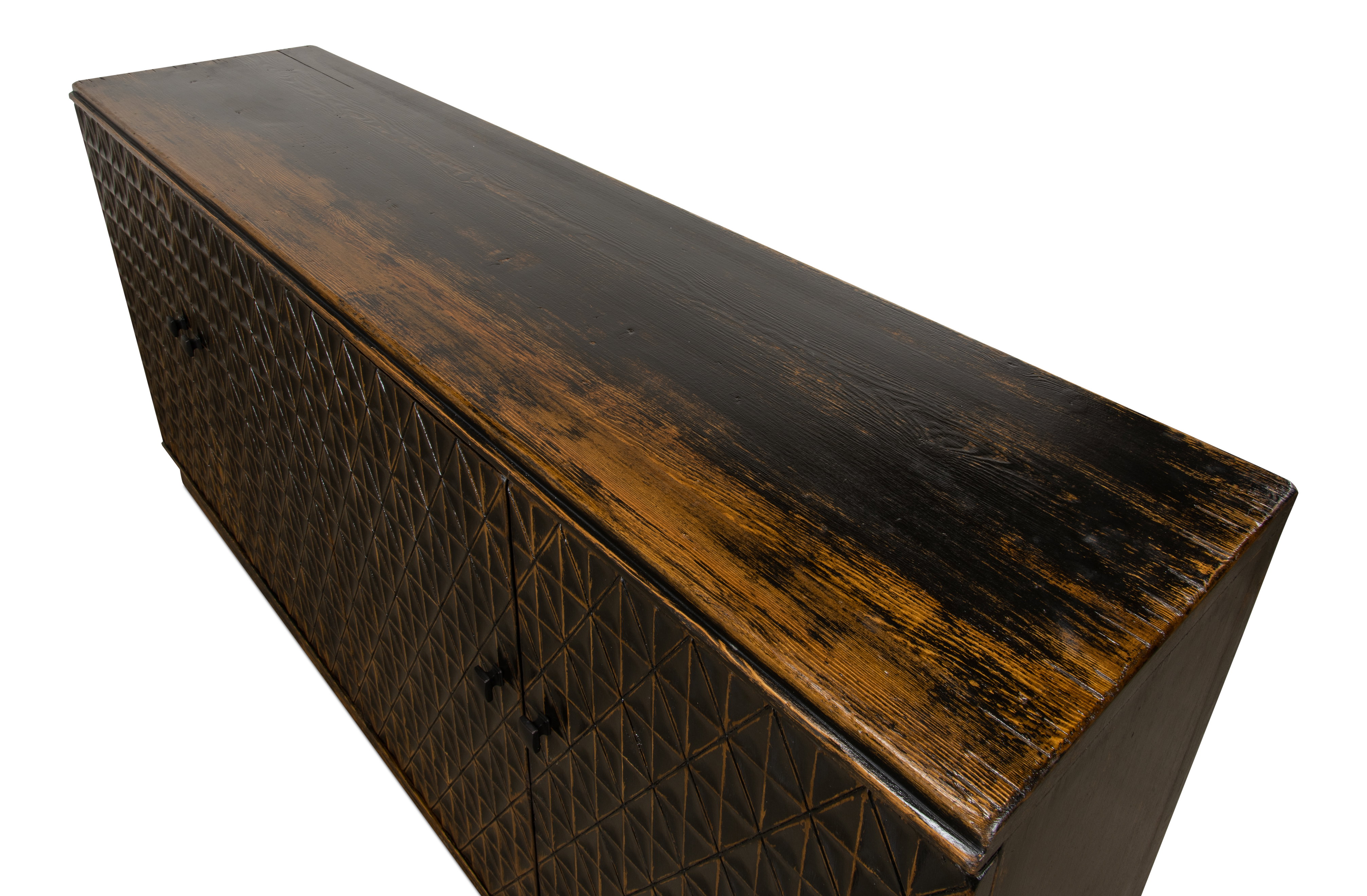 Scrubboard Front Sideboard, Ebony, Cabinets & Sideboard by Sarreid, 71" length x 17" width x 34" height View 9