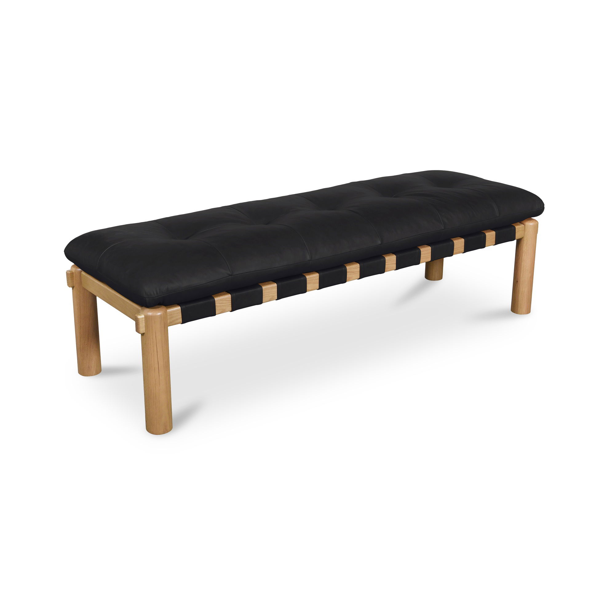 Costello Bench Black, Benche by Moe's Home, 61" width x 18" height x 20" depth View 2