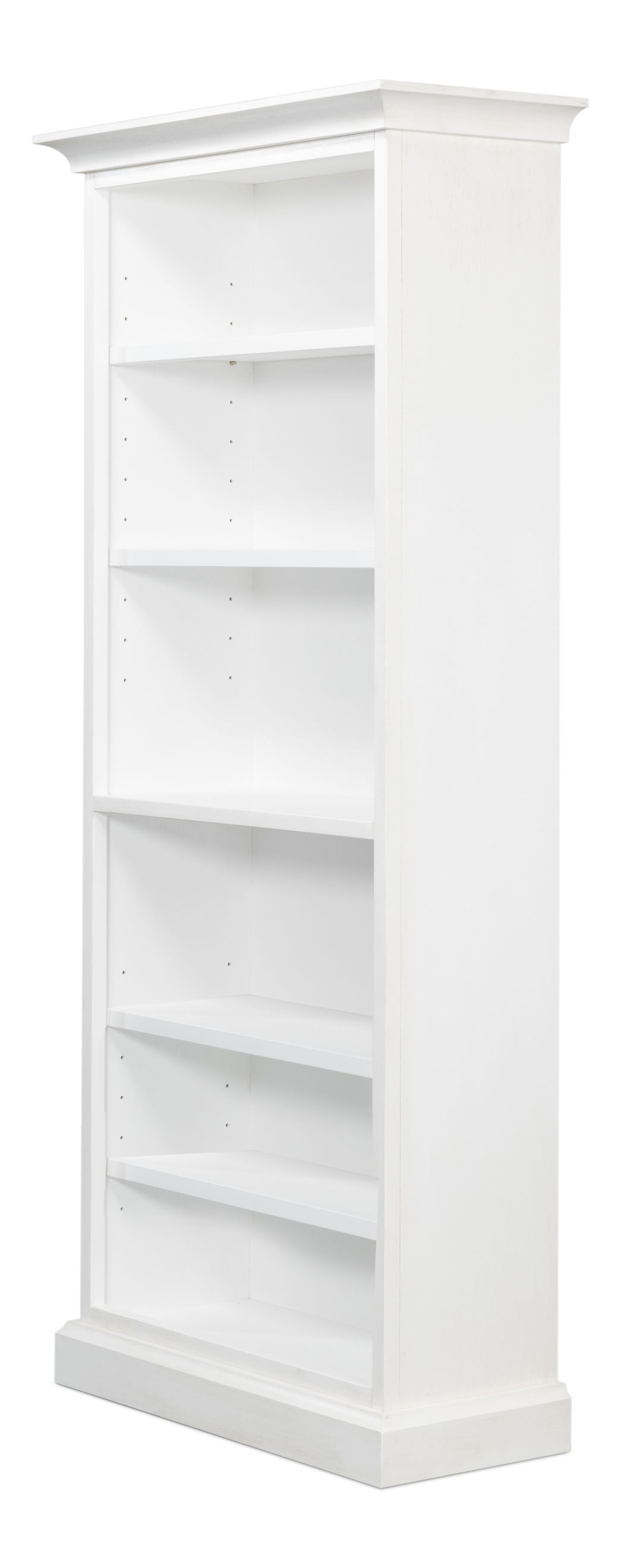 Open Shelf Bookcase, Cortina White, Shelving & Bookcase by Sarreid, 35" length x 16" width x 78" height View 9