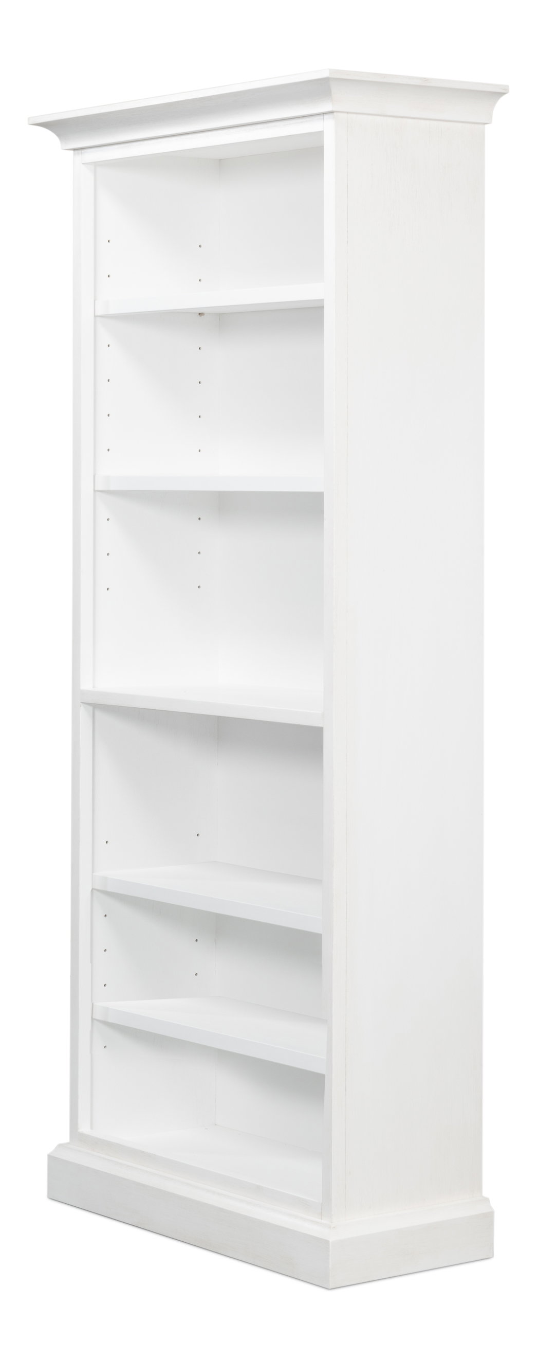 Open Shelf Bookcase, Cortina White, Shelving & Bookcase by Sarreid, 35" length x 16" width x 78" height View 9