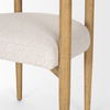 Arden Dining Chair with Medium Brown Wood and Cream Twill Fabric thumbnail 9