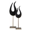 Black Flame Sculptures Set/2, Decorative by Uttermost, 7.25" width x 24.25" height x 4.5" depth thumbnail 4