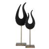 Black Flame Sculptures Set/2, Figurines & Statue by Uttermost, 7.25" width x 24.25" height x 4.5" depth thumbnail 4