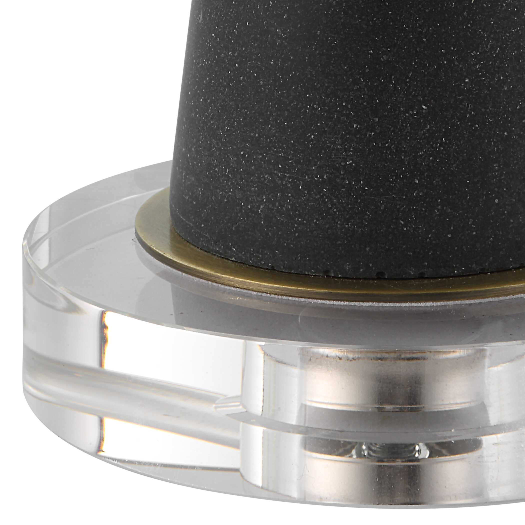 Fountain Black Stone Buffet Lamp, by Uttermost, 12" width x 34" height x 12" depth View 7