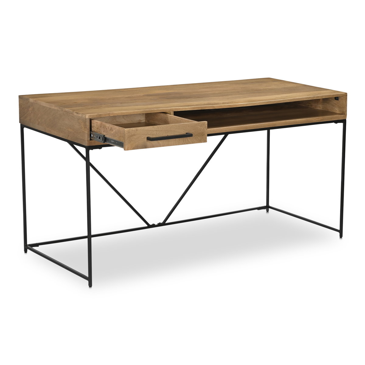 Colvin Desk Natural, by Moe's Home, 60" width x 30" height x 24" depth View 2