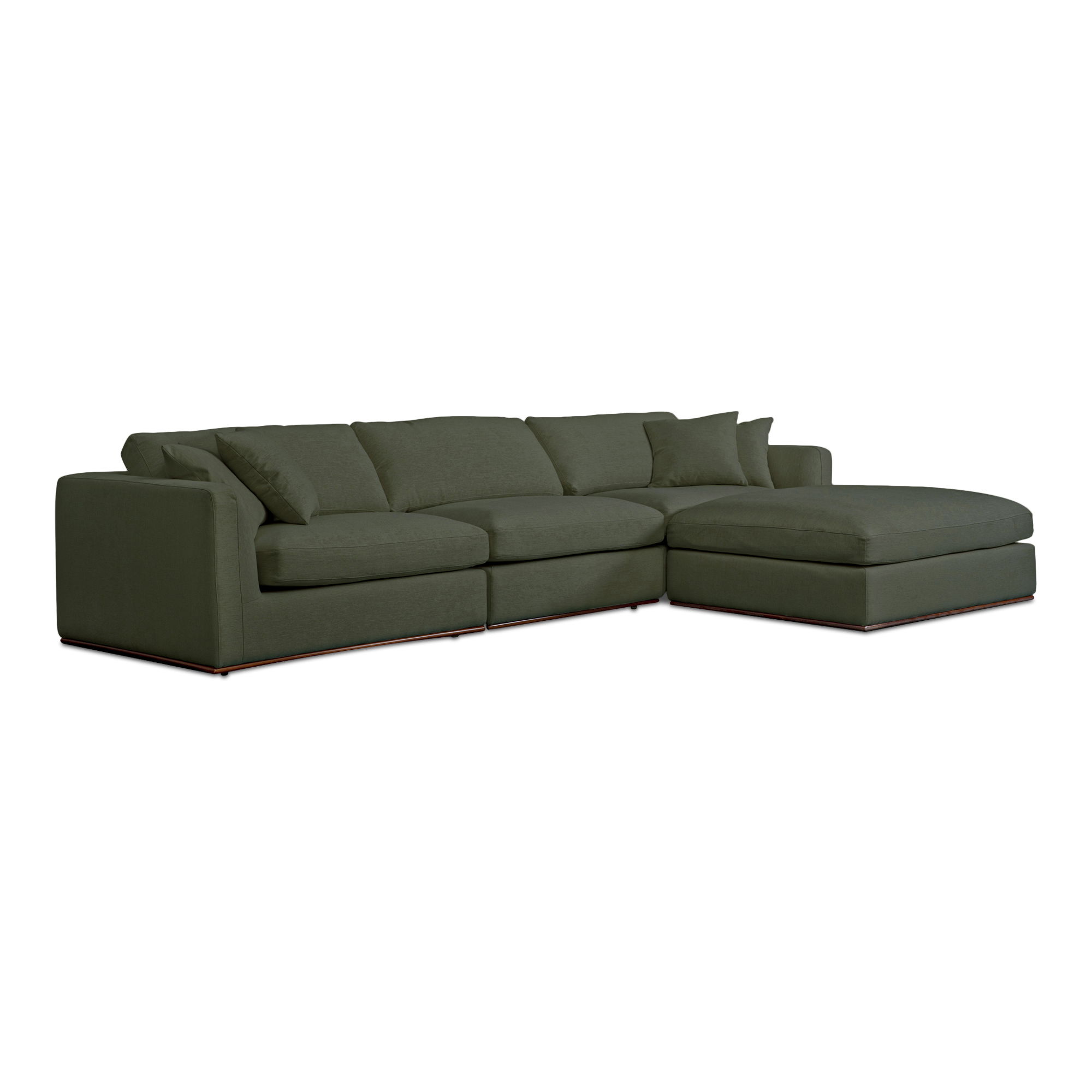 Rue Lounge Modular Sectional Deep Green large image 