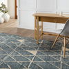 Handwoven Jute/Cotton Area Rug in Navy/Beige thumbnail 3
