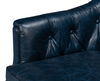 Coolidge Leather Swivel Chair, Blue, Seating by Sarreid, 30" length x 28" width x 31" height thumbnail 6