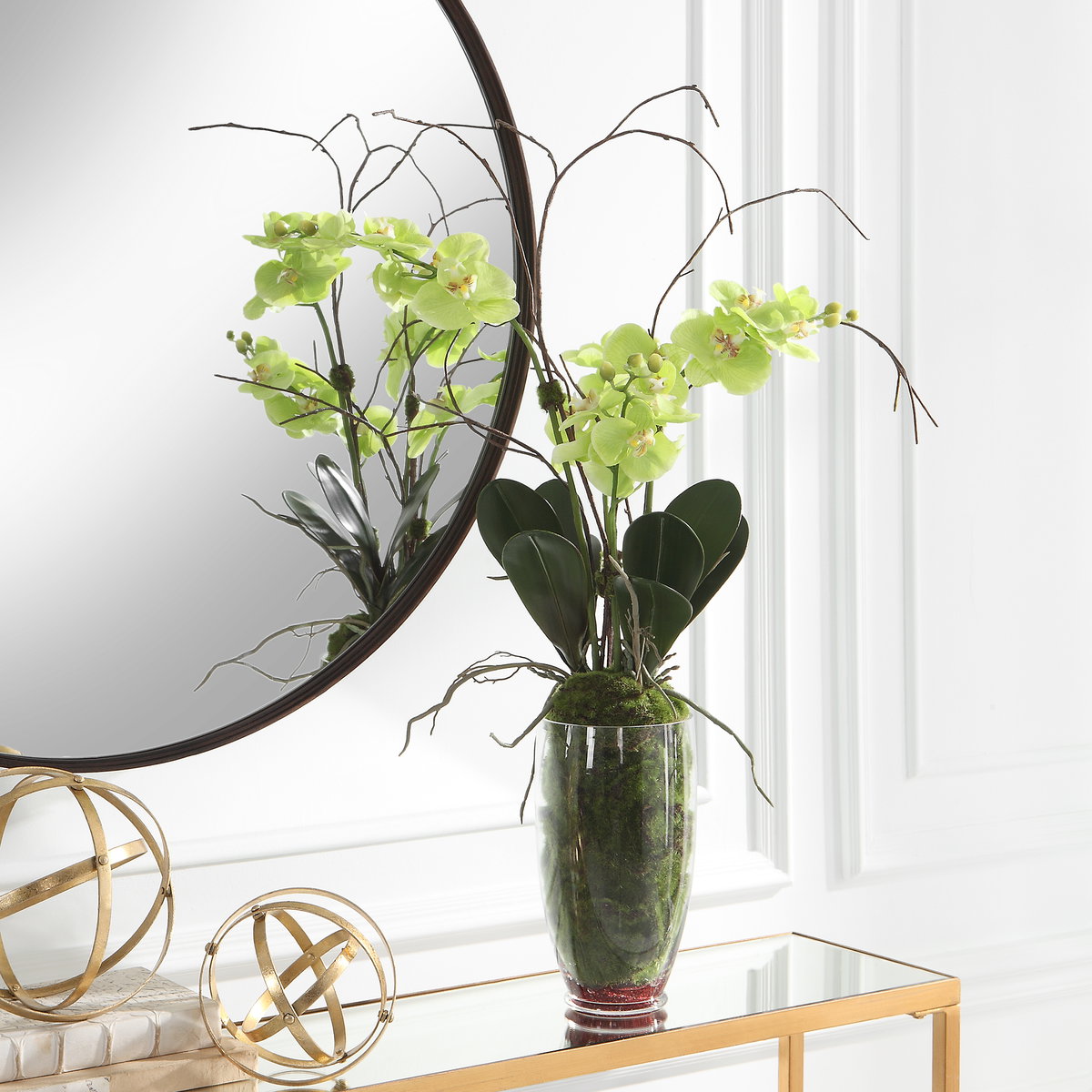 Valdive Orchid, Artificial Plants & Flower by Uttermost, 21" width x 38" height x 21" depth View 2