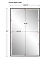 Egon Rectangular Bronze Mirror, by Uttermost, 2'5.87" width x 4'2" height x 1.62" depth thumbnail 3