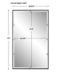 Online Designer Hallway/Entry Egon Rectangular Bronze Mirror