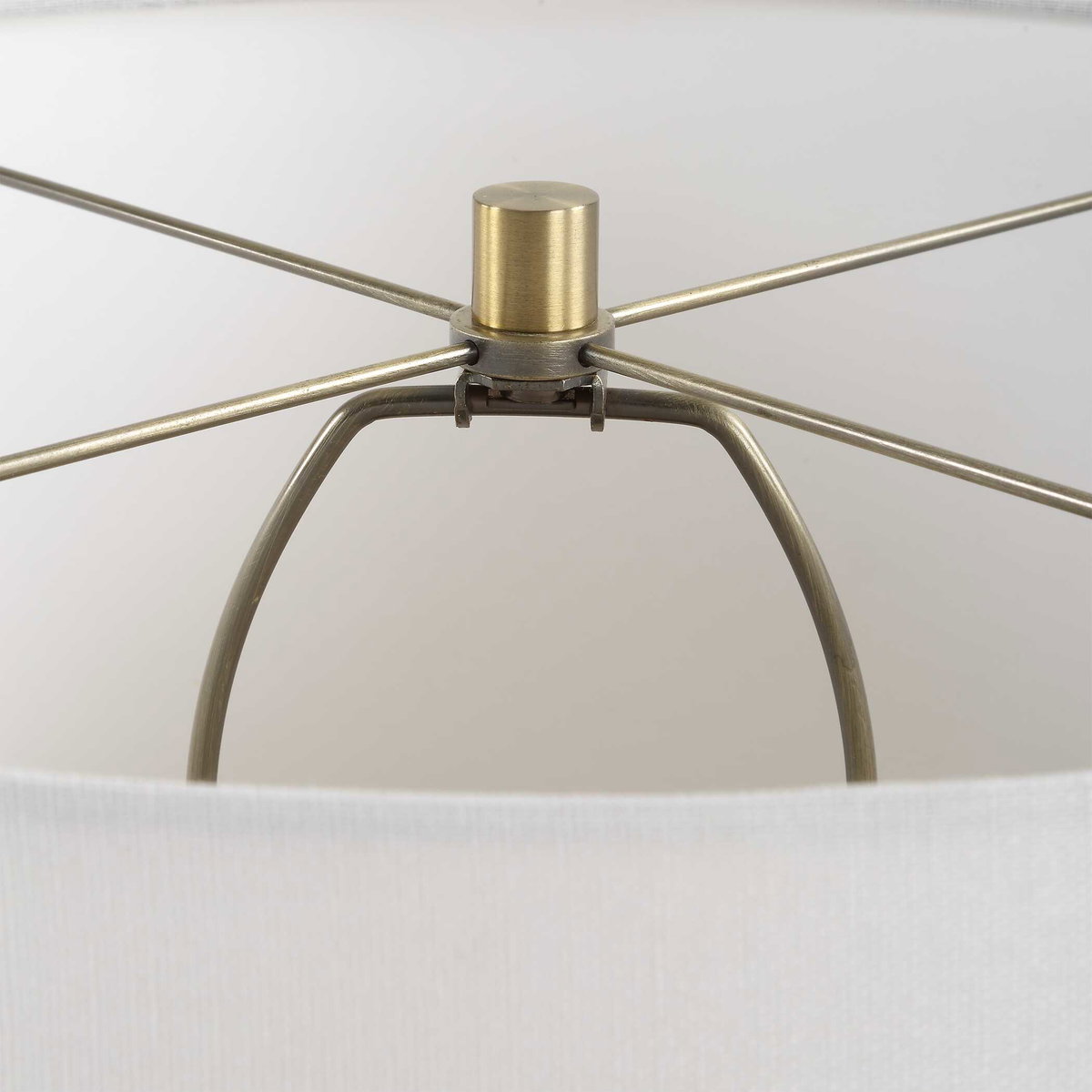 Mirah Olive Glass Table Lamp, by Uttermost, 17" width x 34.5" height x 17" depth View 7