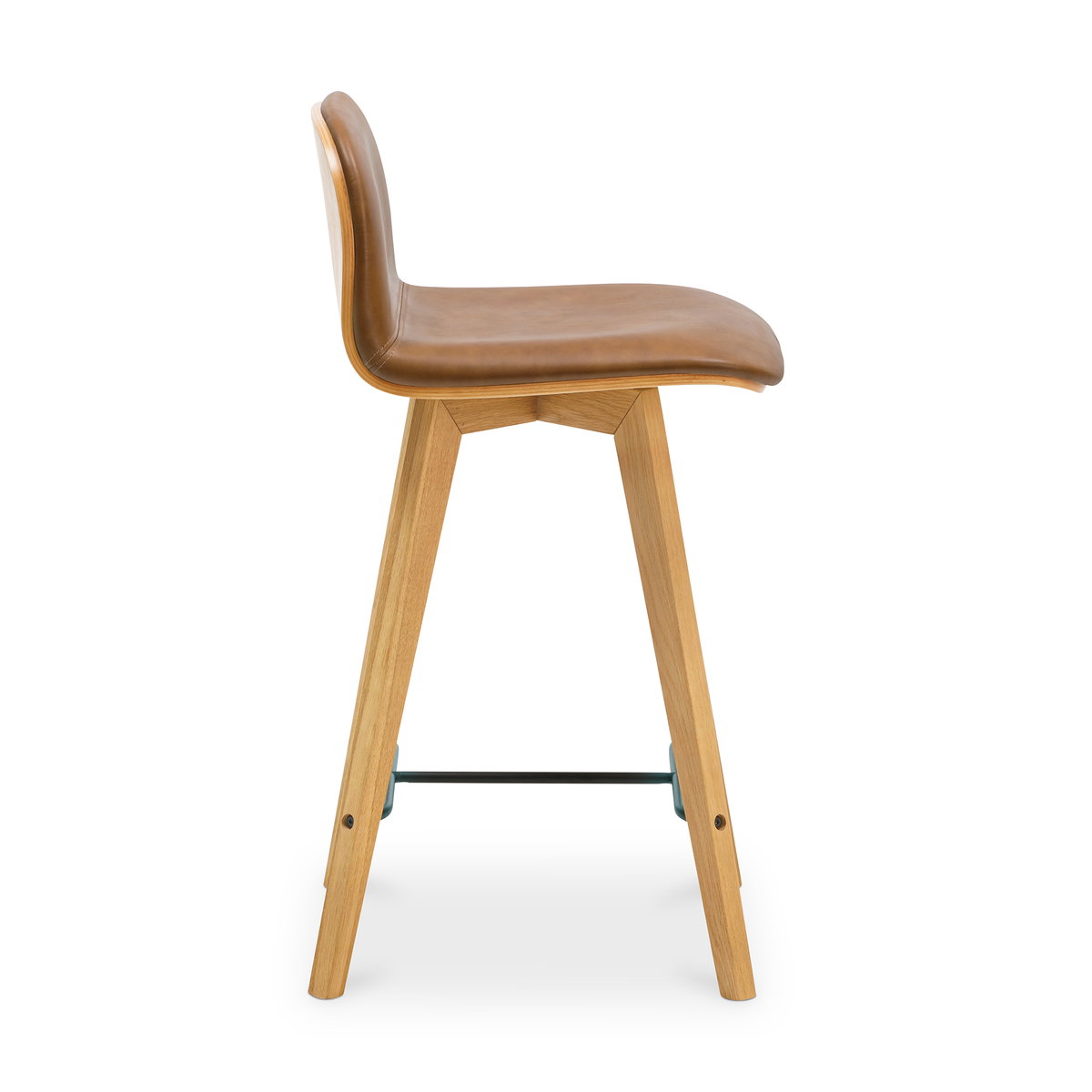 Napoli Leather Counter Stool, Counter & Bar Stool by Moe's Home, 17.3" width x 33.8" height x 18.9" depth View 3