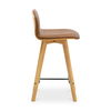 Napoli Leather Counter Stool, Counter & Bar Stool by Moe's Home, 17.3" width x 33.8" height x 18.9" depth thumbnail 3