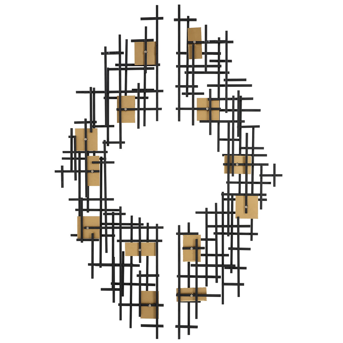 Reflection Metal Grid Wall Decor Set/2, Art by Uttermost, 18.75" width x 57.5" height x 2.37" depth View 7