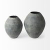 Gobi 20L x 23H Small Gray Ceramic Oval Vase thumbnail 3