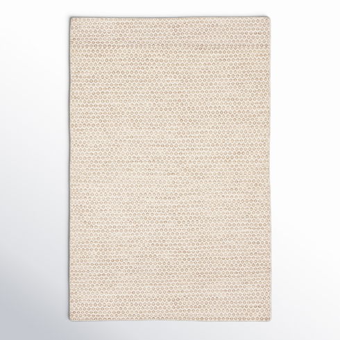 Eladio Handmade Flatweave Wool Beige Area Rug