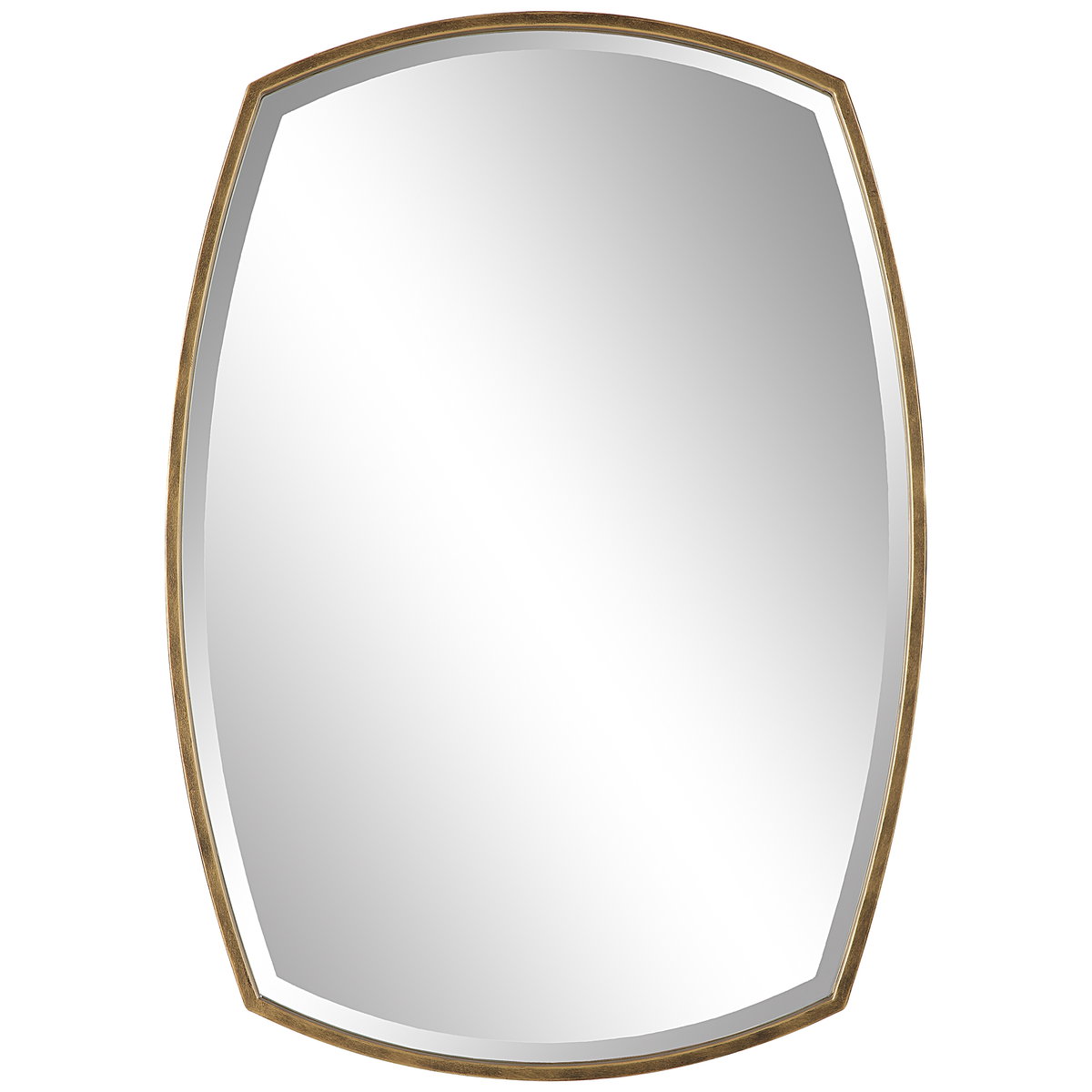 Varenna Aged Gold Vanity Mirror, by Uttermost, 2'3.12" width x 3'2.12" height x 1.87" depth View 1