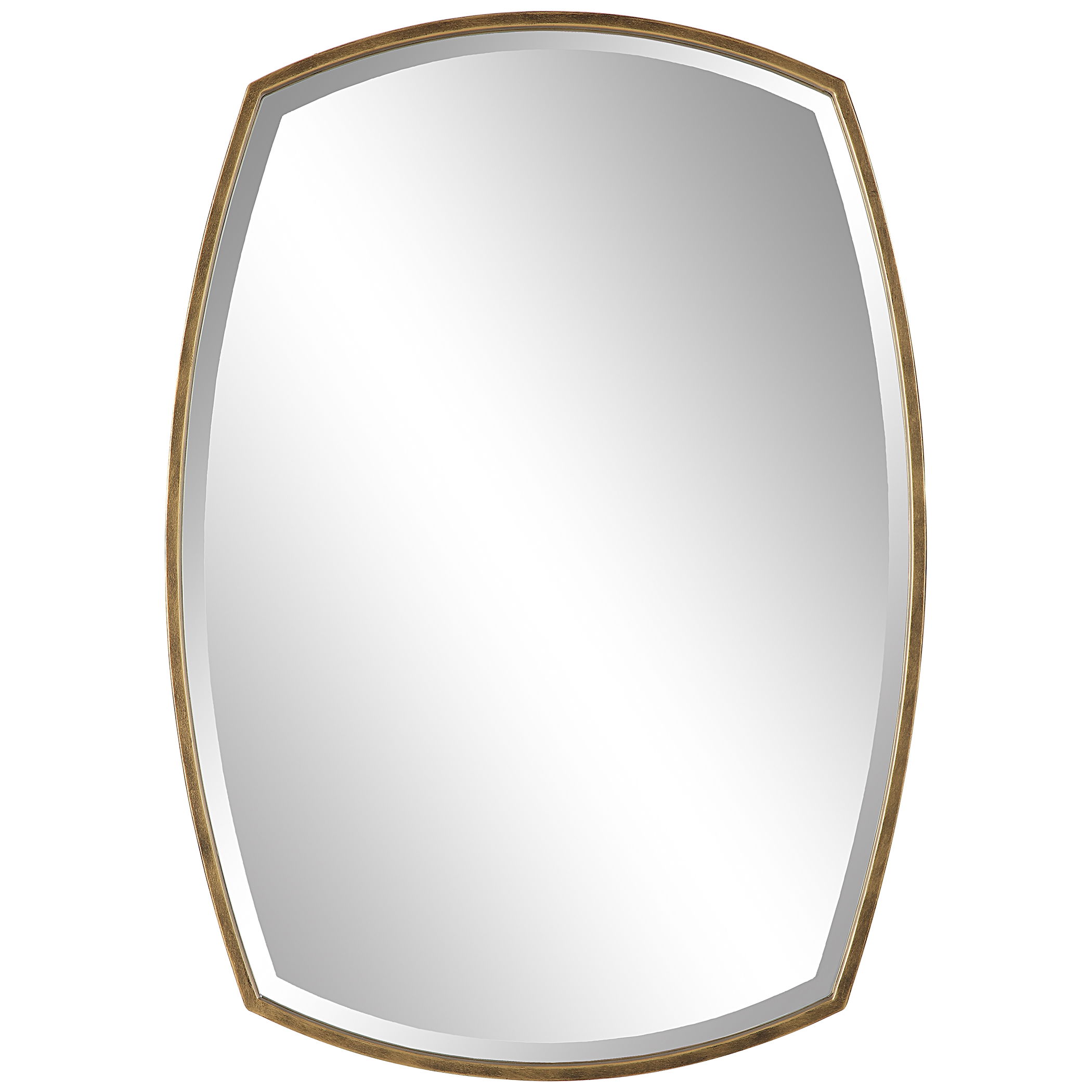 Varenna Aged Gold Vanity Mirror, by Uttermost, 27.12" width x 38.12" height x 1.87" depth View 1