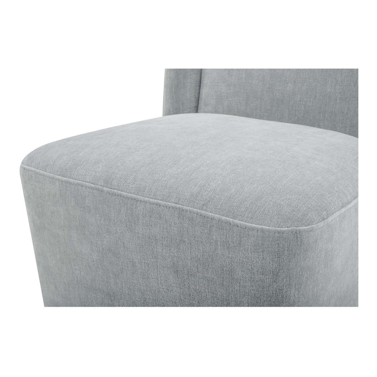 Cormac Rolling Dining Chair Slate Green, by Moe's Home, 24" width x 33" height x 26" depth View 3