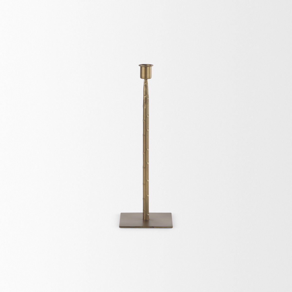 Porter Iron Candle Holder Small, Candles & Candle Holder by Mercana, 4.5" length x 4.5" width x 12" height View 3